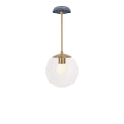 Alto Rod 10” Clear shown in Brass with an Indigo Blue Star Ceramic Canopy