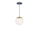 Alto Rod 8” Opal shown in Brass with an Indigo Blue Star Ceramic Canopy