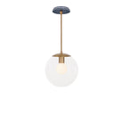Alto Rod 10” Clear shown in Heirloom Brass with an Indigo Blue Star Ceramic Canopy