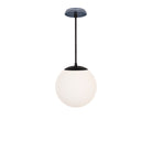 Alto Rod 10” Opal shown in Matte Black with an Indigo Blue Star Ceramic Canopy