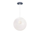 Alto Rod 12” Clear shown in White with an Indigo Blue Star Ceramic Canopy