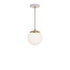 Alto Rod 8” Opal shown in Brass with a Brownstone White Sunflower Ceramic Canopy