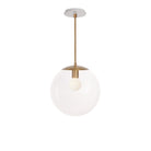 Alto Rod 12” Clear shown in Heirloom Brass with a Brownstone White Sunflower Ceramic Canopy
