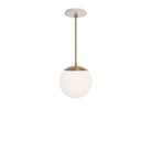 Alto Rod 8” Opal shown in Heirloom Brass with a Brownstone White Sunflower Ceramic Canopy