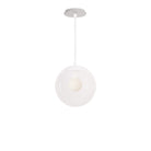 Alto Rod 10” Clear shown in White with a Brownstone White Sunflower Ceramic Canopy