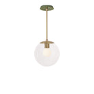 Alto Rod 10” Clear shown in Brass with a Forest Green Sunflower Ceramic Canopy