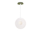 Alto Rod 10” Clear shown in White with a Forest Green Sunflower Ceramic Canopy