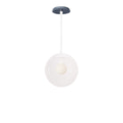 Alto Rod 10” Clear shown in White with an Indigo Blue Sunflower Ceramic Canopy