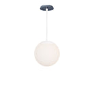 Alto Rod 10” Opal shown in White with an Indigo Blue Sunflower Ceramic Canopy