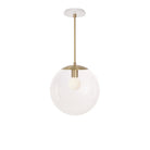 Alto Rod 12” Clear shown in Brass with a Brownstone White Swift Ceramic Canopy