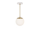Alto Rod 8” Opal shown in Brass with a Brownstone White Swift Ceramic Canopy