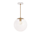 Alto Rod 12” Clear shown in Heirloom Brass with a Brownstone White Swift Ceramic Canopy