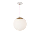 Alto Rod 12” Opal shown in Heirloom Brass with a Brownstone White Swift Ceramic Canopy