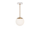 Alto Rod 8” Opal shown in Heirloom Brass with a Brownstone White Swift Ceramic Canopy
