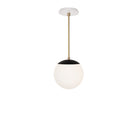 Alto Rod 8” Opal shown in Matte Black with Brass and a Brownstone White Swift Ceramic Canopy