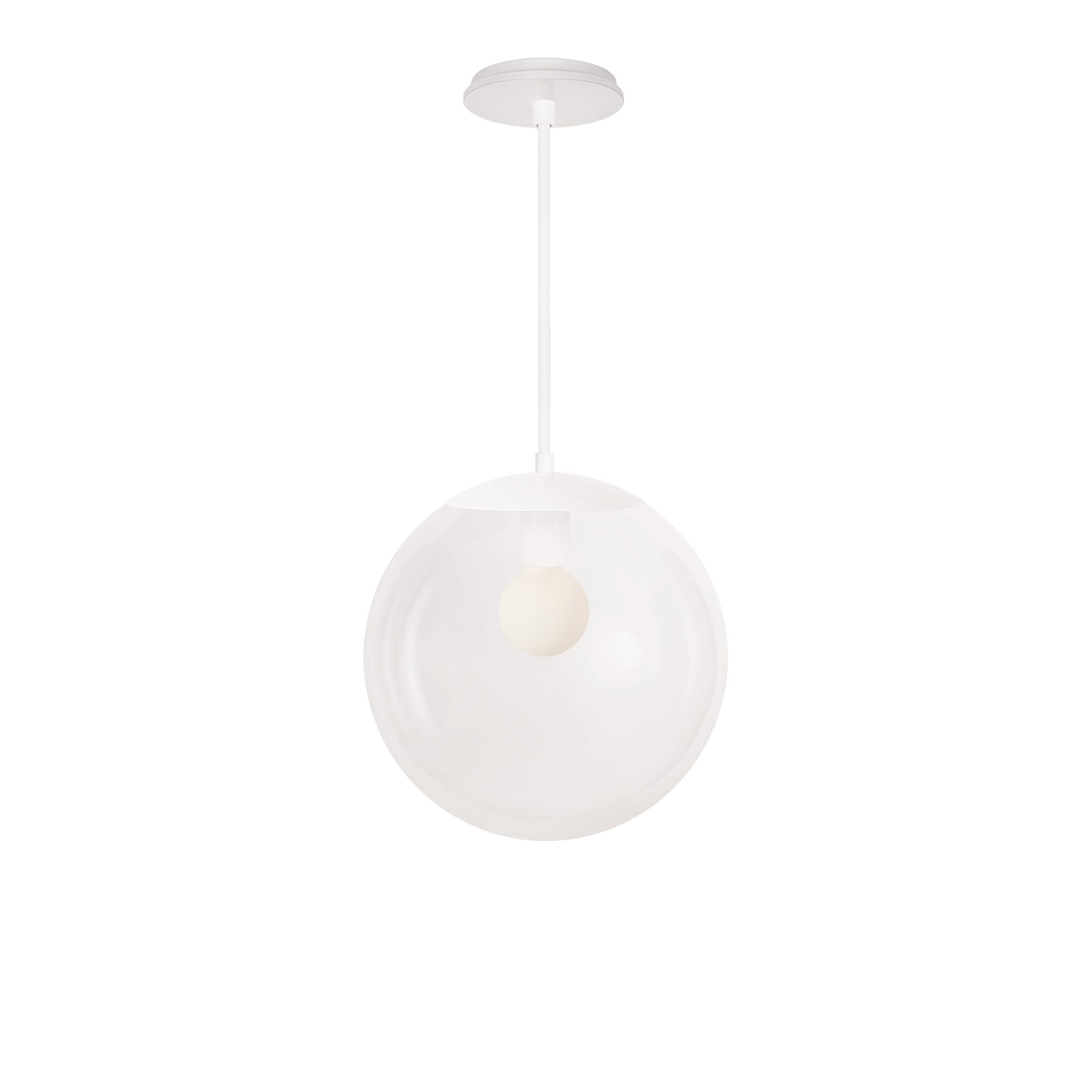 Alto Rod 12” Clear shown in White with a Brownstone White Swift Ceramic Canopy