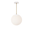 Alto Rod 12” Opal shown in White with Brass and a Brownstone White Swift Ceramic Canopy