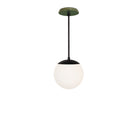 Alto Rod 8” Opal shown in Matte Black with a Forest Green Swift Ceramic Canopy