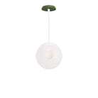 Alto Rod 10” Clear shown in White with a Forest Green Swift Ceramic Canopy