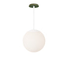 Alto Rod 12” Opal shown in White with a Forest Green Swift Ceramic Canopy