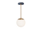 Alto Rod 8” Opal shown in Heirloom Brass with an Indigo Blue Swift Ceramic Canopy