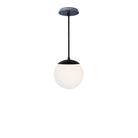 Alto Rod 8” Opal shown in Matte Black with an Indigo Blue Swift Ceramic Canopy