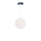 Alto Rod 10” Clear shown in White with an Indigo Blue Swift Ceramic Canopy