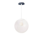 Alto Rod 12” Clear shown in White with an Indigo Blue Swift Ceramic Canopy