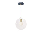 Alto Rod 10” Clear shown in White with Brass and an Indigo Blue Swift Ceramic Canopy