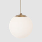 Alto Rod 12" for Vaulted Ceiling shown in Heirloom Brass with an Opal 12" Globe