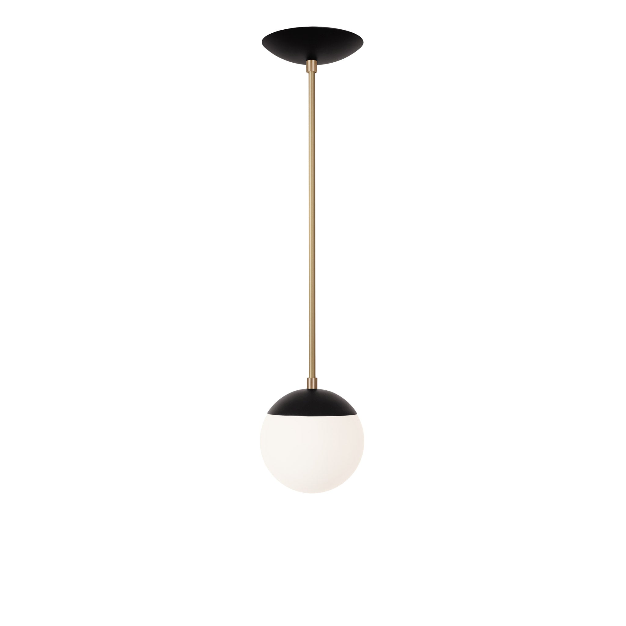 Alto Rod 6” shown in Matte Black with Brass