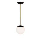 Alto Rod 8" Opal shown in Matte Black with Brass