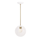Alto Rod 10” Clear shown in White with Brass