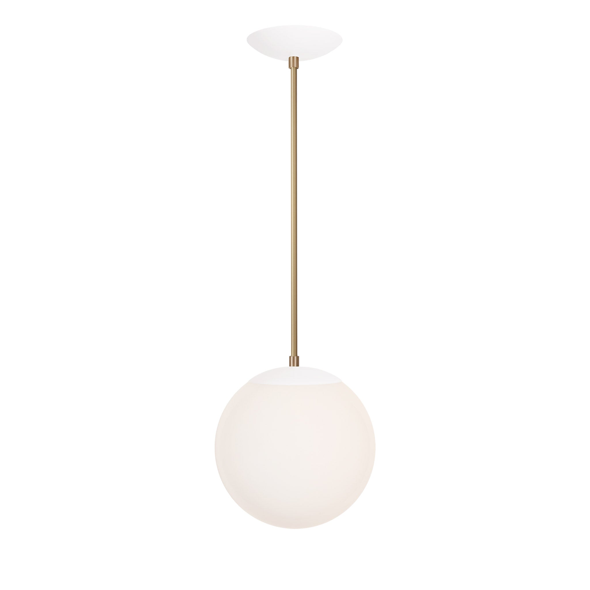Alto Rod 10" Opal shown in White with Brass
