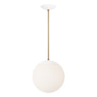 Alto Rod 12” Opal shown in White with Brass