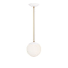 Alto Rod 8" Opal shown in White with Brass