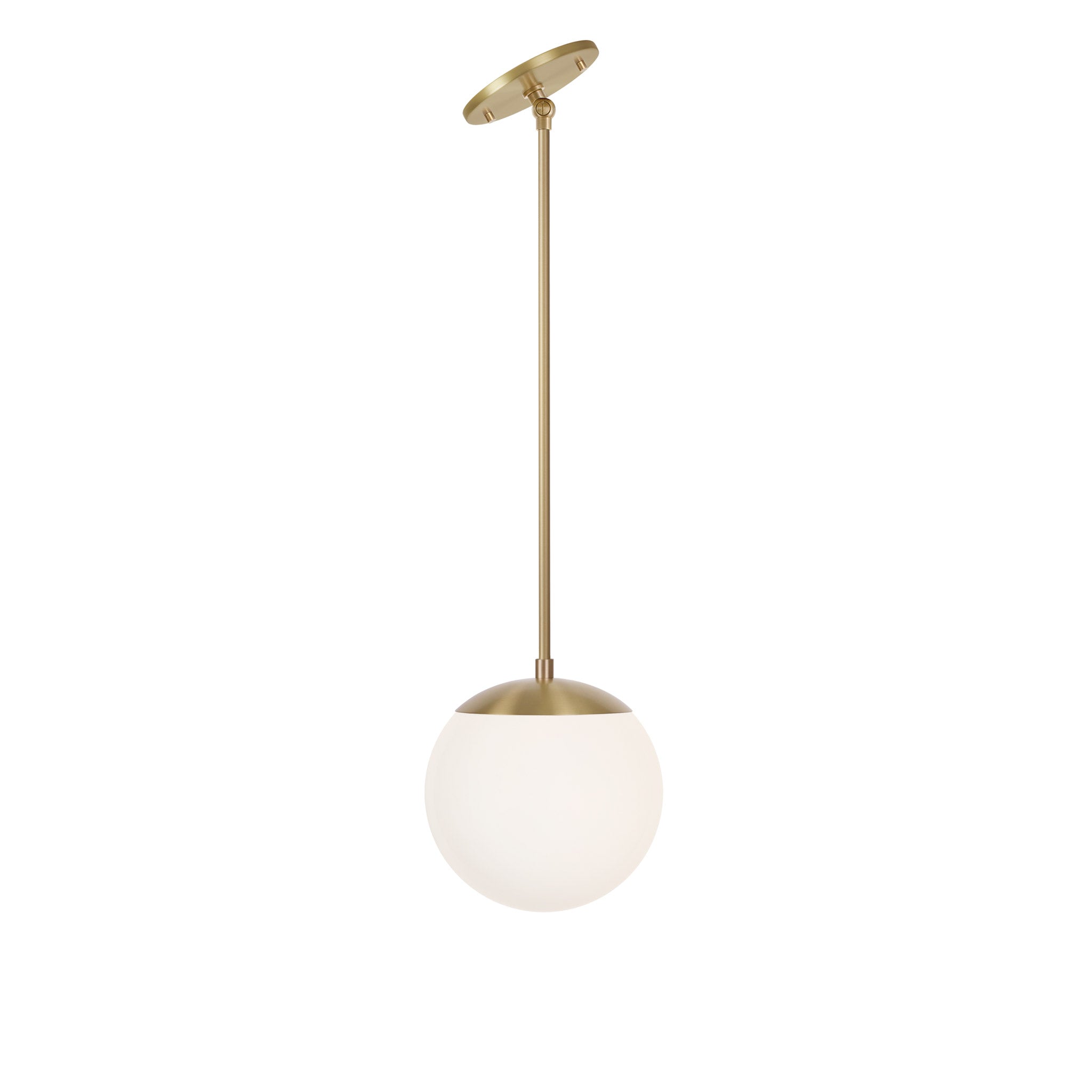 Alto Rod 8" for Vaulted Ceiling shown in Brass