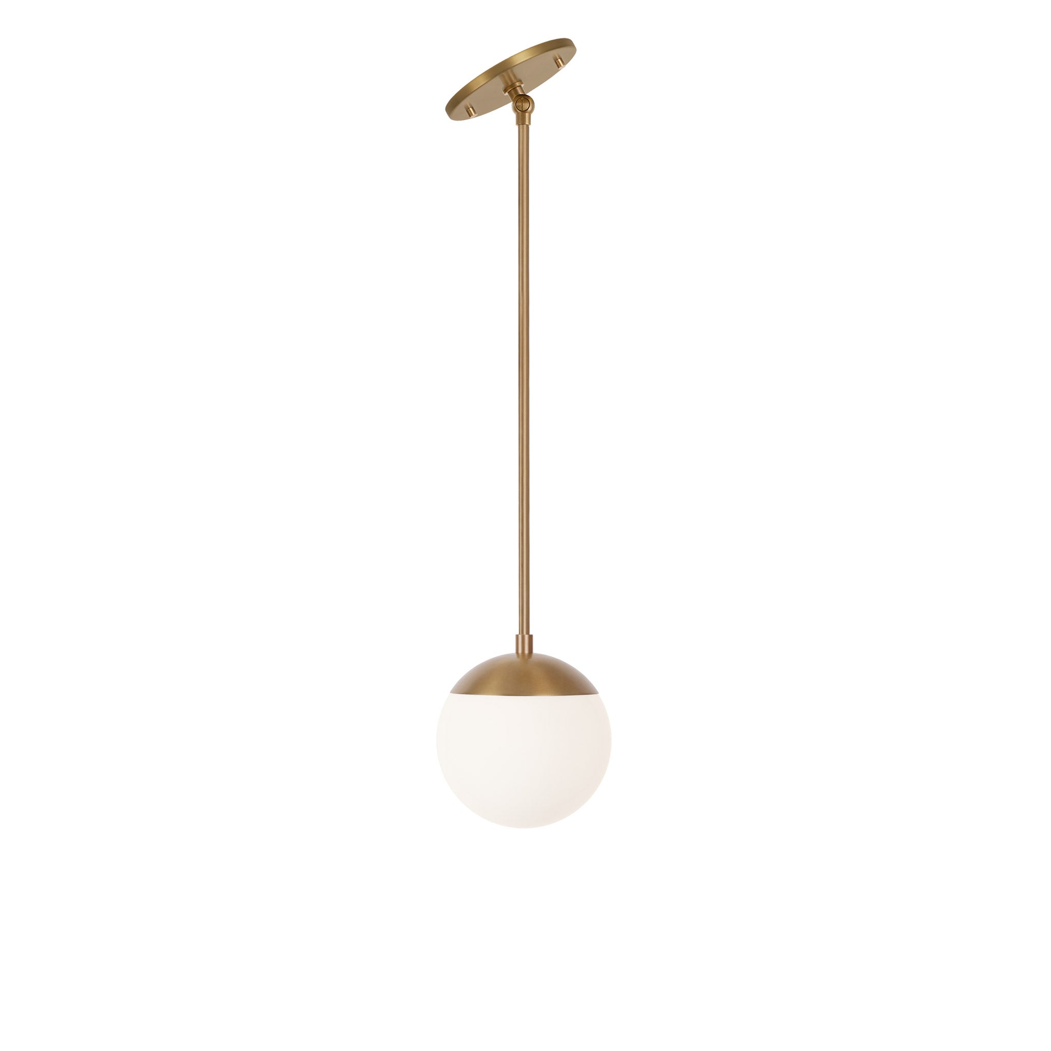 Alto Rod 6" for Vaulted Ceiling shown in Heirloom Brass