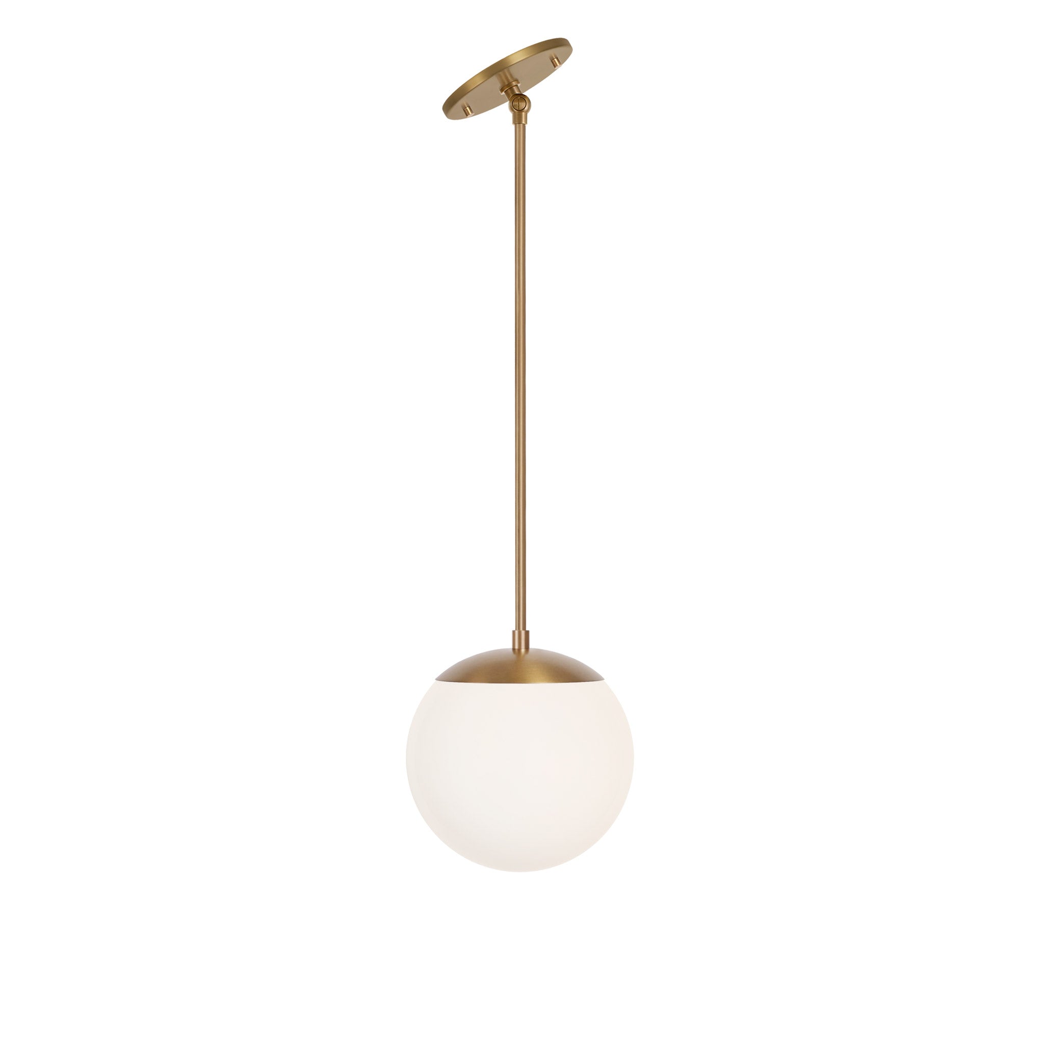 Alto Rod 8" for Vaulted Ceiling shown in Heirloom Brass