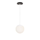 Alto Rod 8” Opal shown in White with a Black Stained Wood Canopy