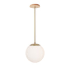 Alto Rod 10” Opal shown in Brass with a Maple Wood Canopy