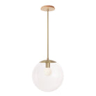 Alto Rod 12” Clear shown in Brass with a Maple Wood Canopy