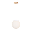 Alto Rod 10” Opal shown in White with a Maple Wood Canopy