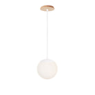 Alto Rod 8” Opal shown in White with a Maple Wood Canopy