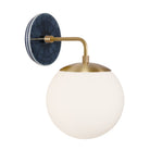 Alto Sconce 8” shown in Brass with an Indigo Blue Star Ceramic Canopy