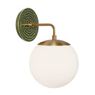 Alto Sconce 8” shown in Heirloom Brass with a Forest Green Sunflower Ceramic Canopy