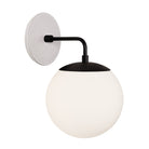Alto Sconce 8” shown in Matte Black with a Brownstone White Star Ceramic Canopy