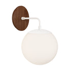 Alto Sconce 8” shown in White with a Walnut Wood Canopy