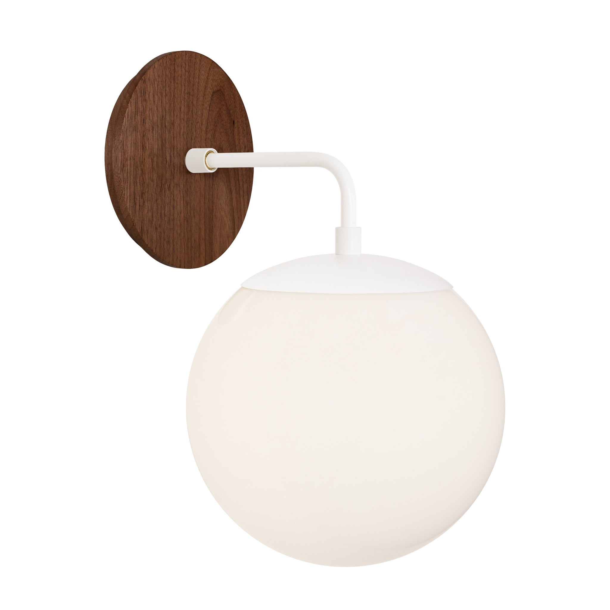 Alto Sconce 8” shown in White with a Walnut Wood Canopy