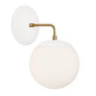 Alto Sconce 8” shown in White with Brass